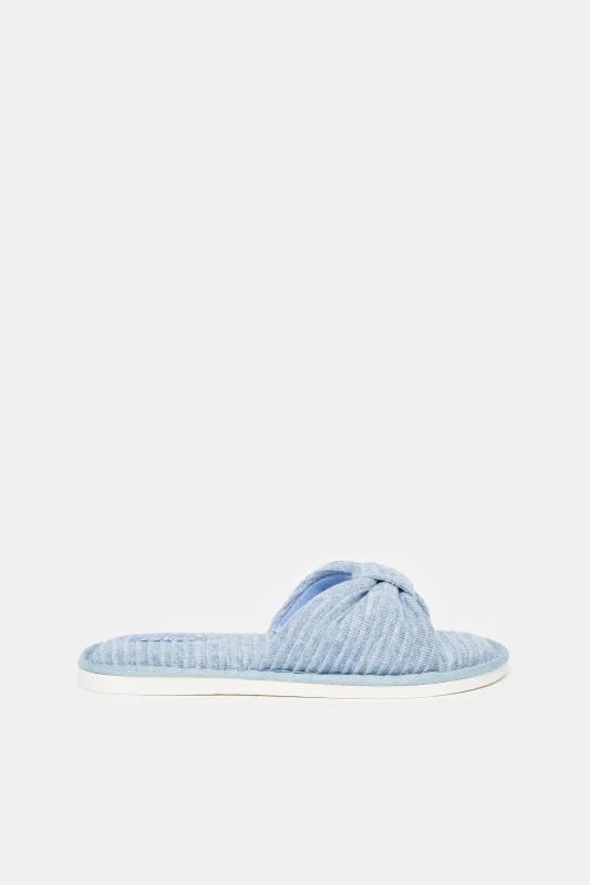 Women Blue Embellished Slipper sold by Redtag