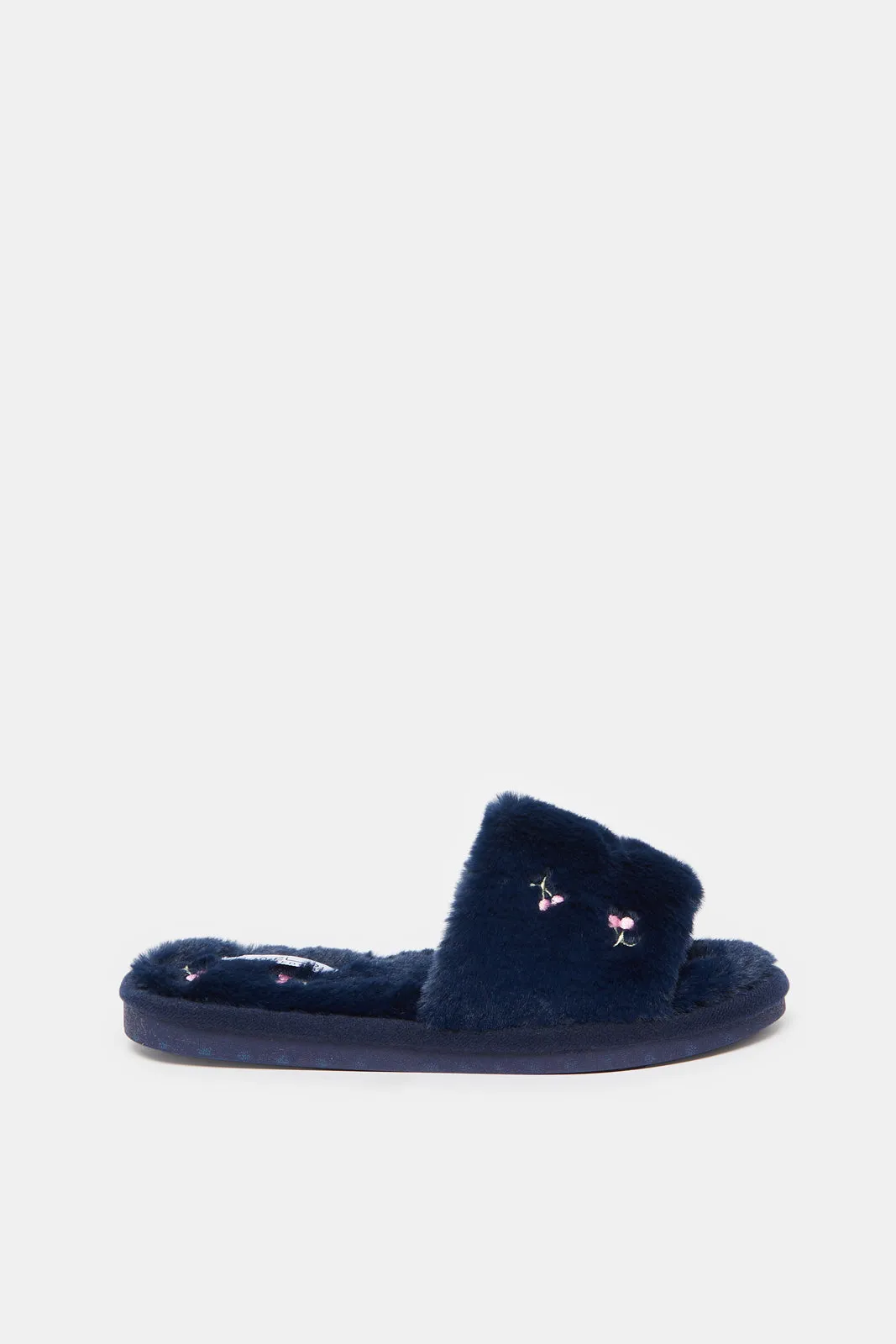 Women Navy Embroidered Slipper sold by Redtag