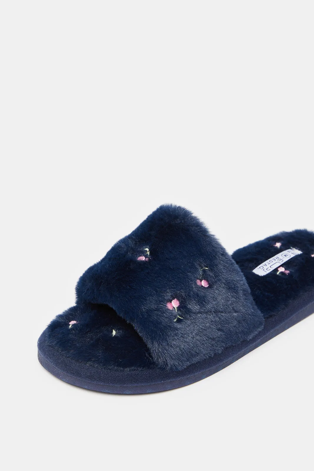 Women Navy Embroidered Slipper sold by Redtag product image thumbnail 3