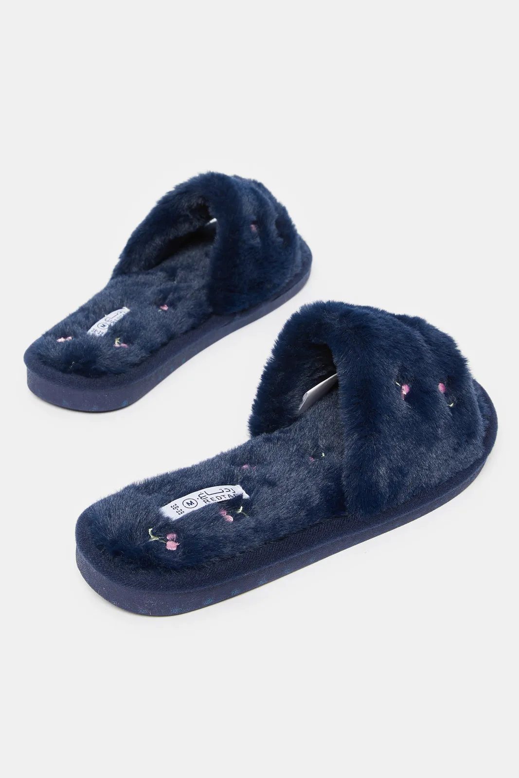 Women Navy Embroidered Slipper sold by Redtag product image thumbnail 4