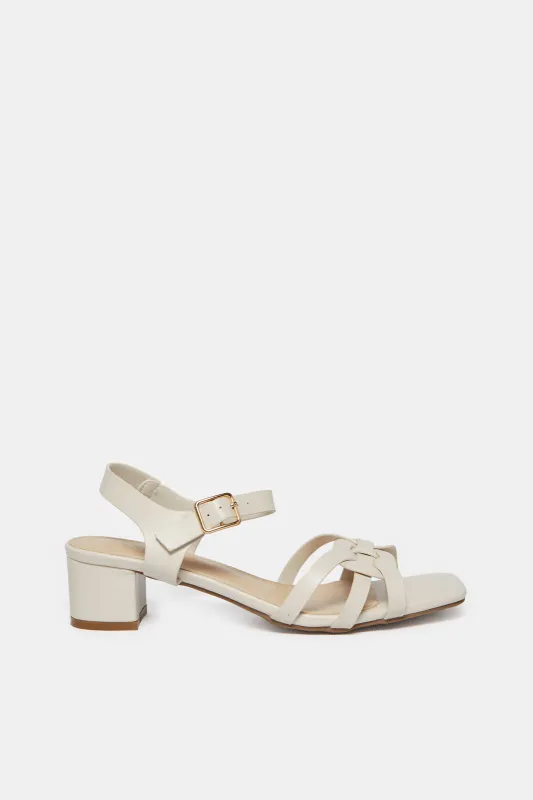 Women White Strappy Sandal sold by Redtag