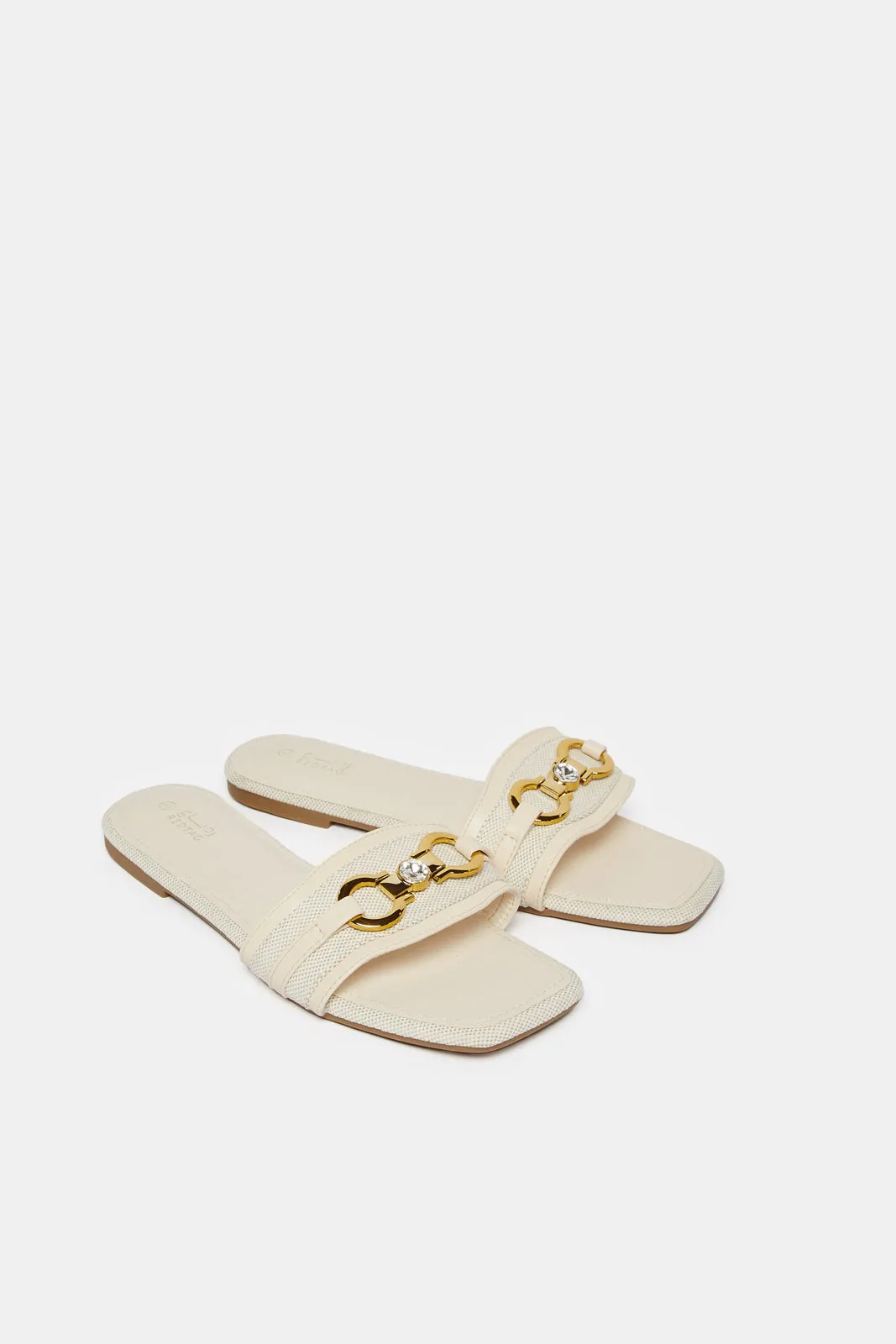 Women Beige Embellished Mule sold by Redtag product image thumbnail 2