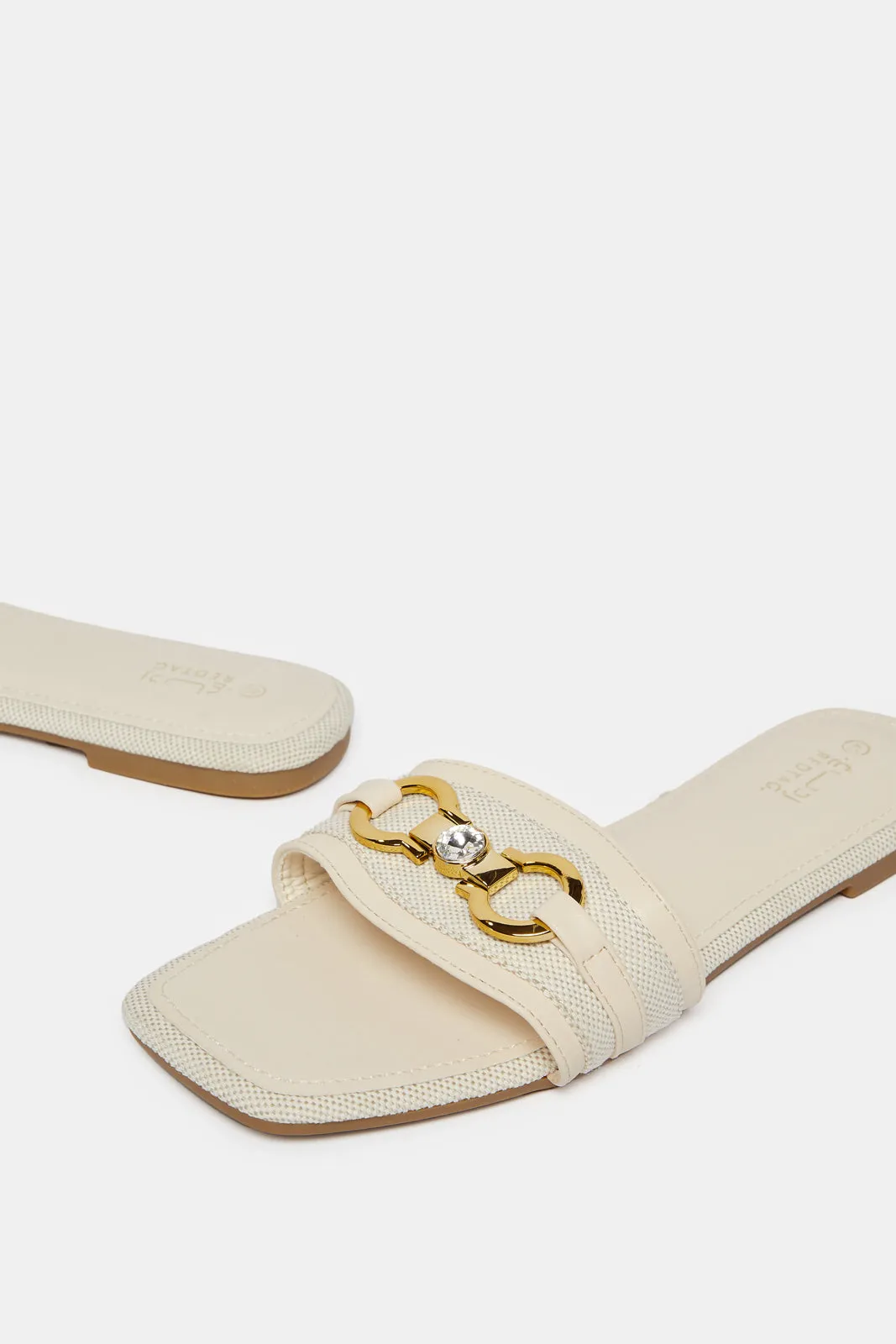 Women Beige Embellished Mule sold by Redtag product image thumbnail 3