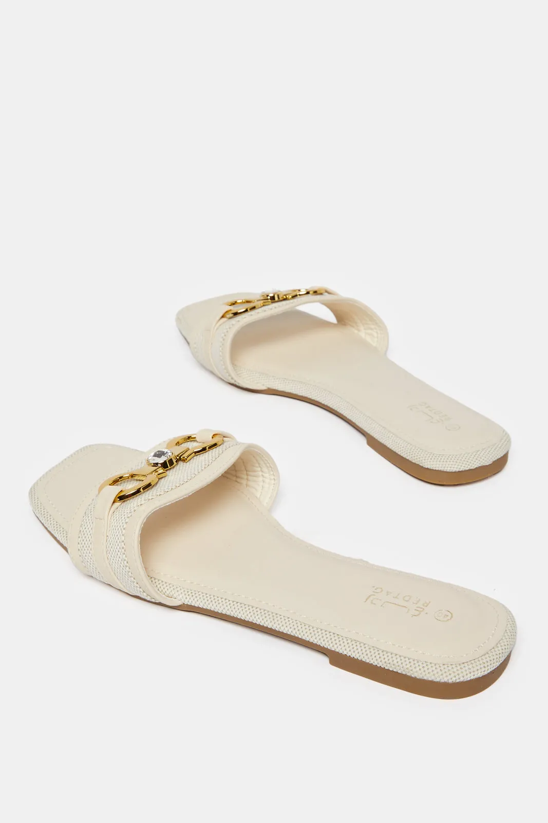 Women Beige Embellished Mule sold by Redtag product image thumbnail 4