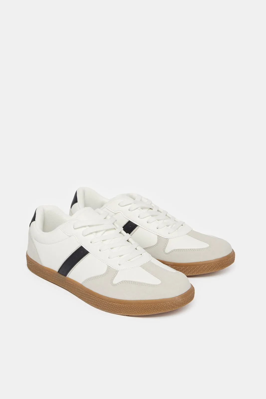 Men White Material Block Sneakers sold by Redtag product image thumbnail 2