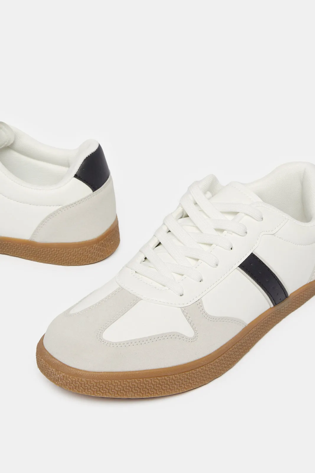Men White Material Block Sneakers sold by Redtag product image thumbnail 3