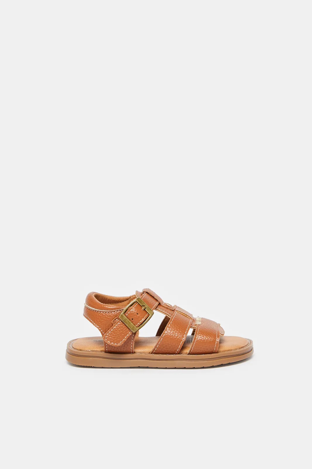 Infant Boys Brown Backstrap Sandal sold by Redtag