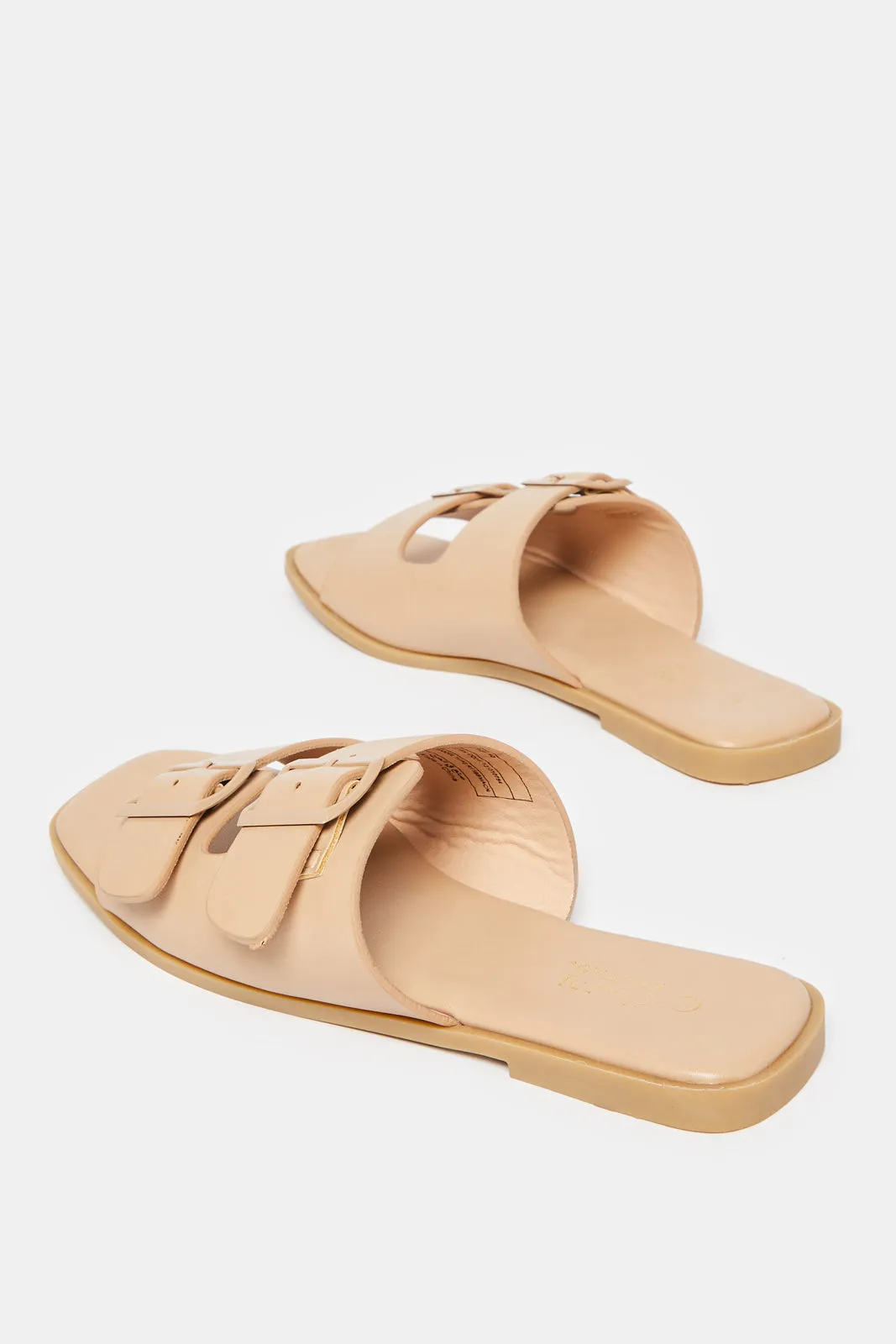 Women Beige Buckle Trim Mule sold by Redtag product image thumbnail 4