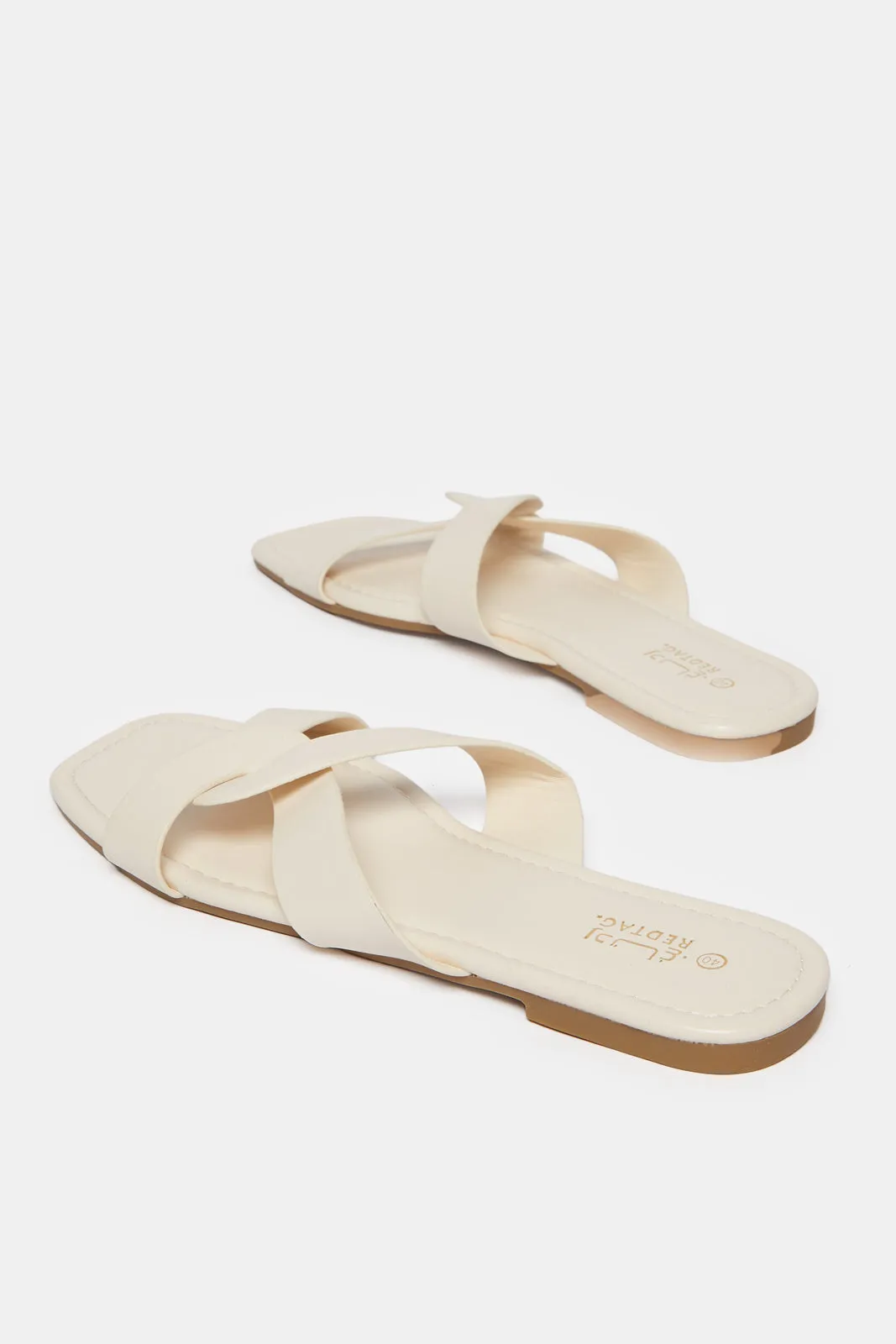 Women Beige Crisscross Mule sold by Redtag product image thumbnail 4