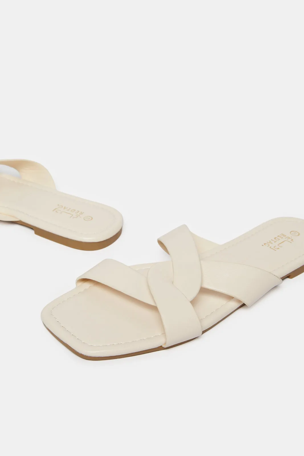 Women Beige Crisscross Mule sold by Redtag product image thumbnail 3