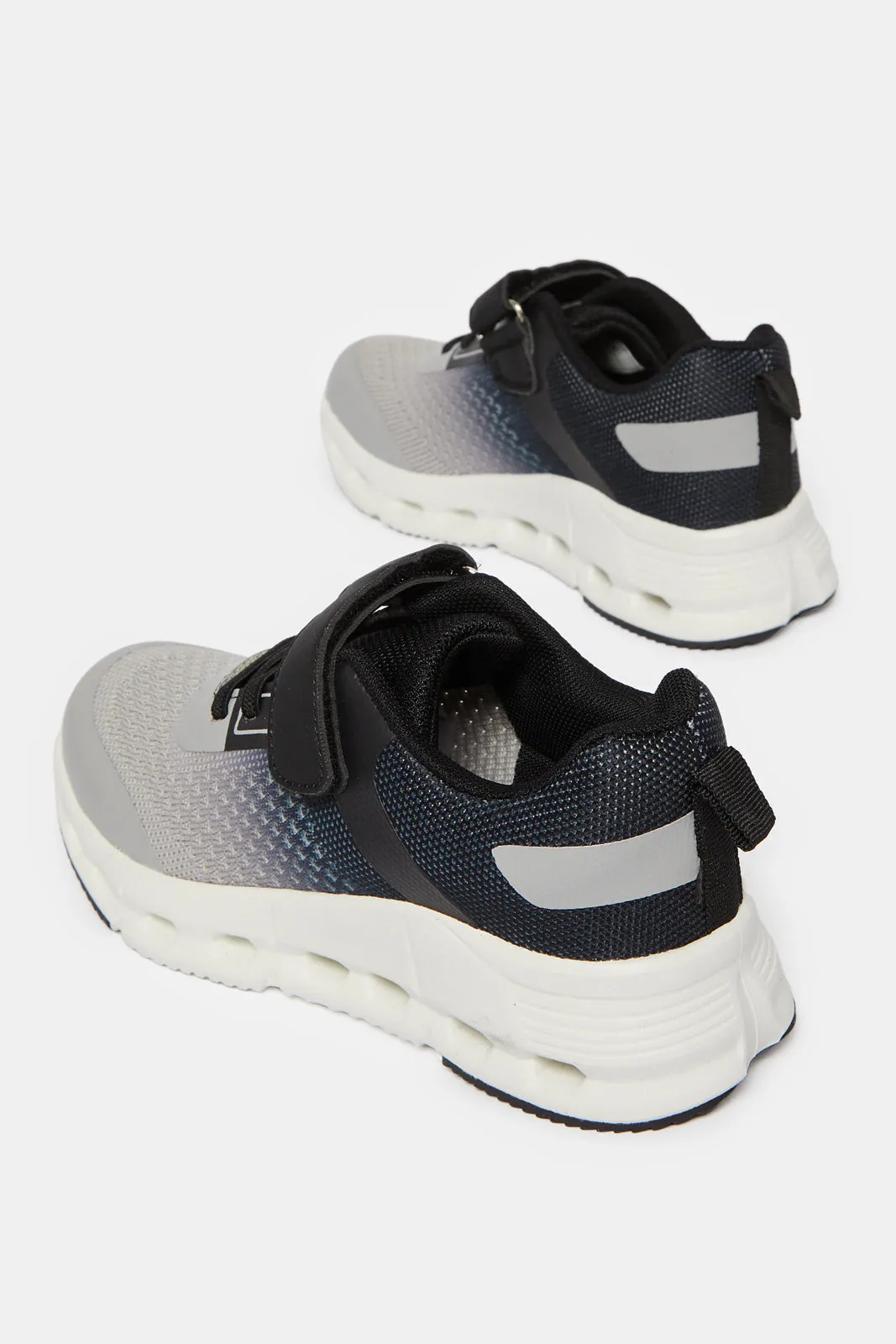 Boys Grey Velcro Knitted Trainers sold by Redtag product image thumbnail 4