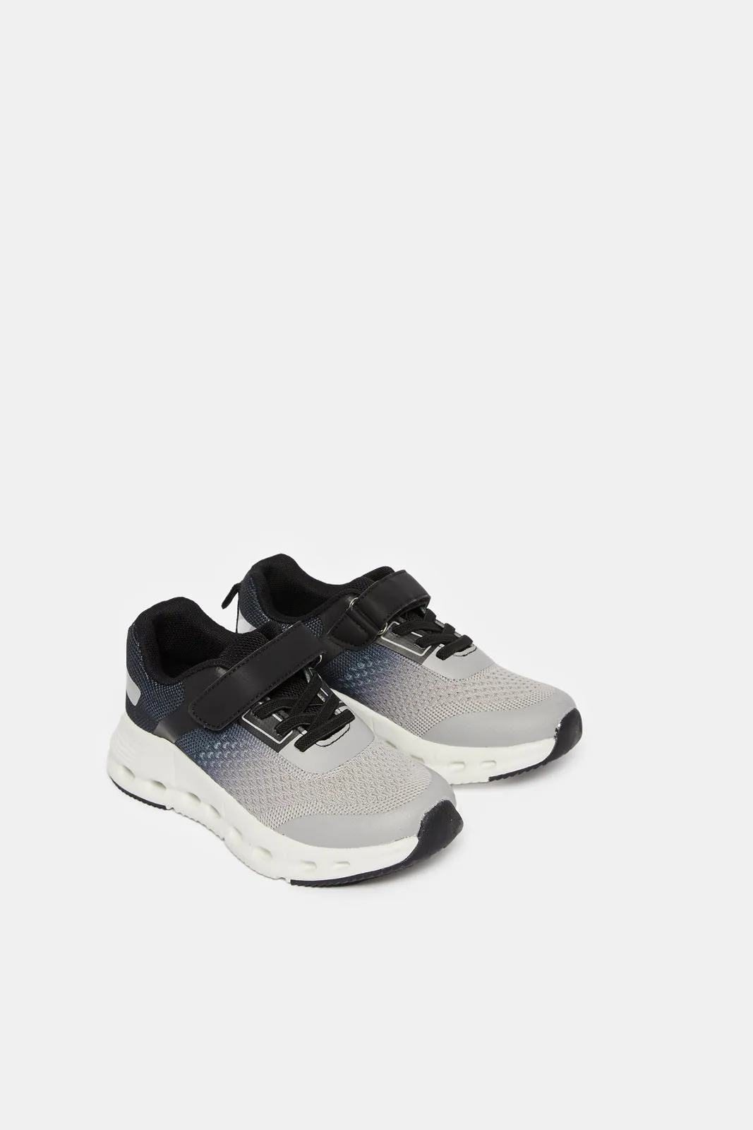 Boys Grey Velcro Knitted Trainers sold by Redtag product image thumbnail 2