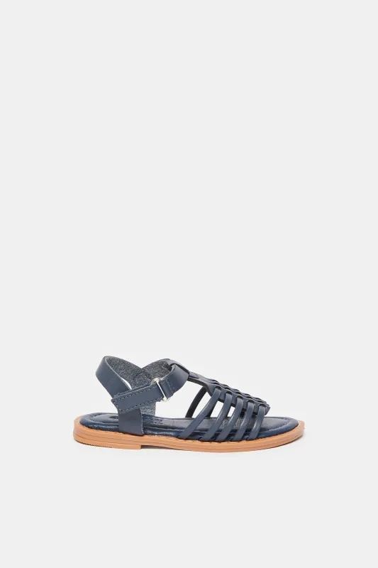 Infant Boys Navy Woven Sandal sold by Redtag