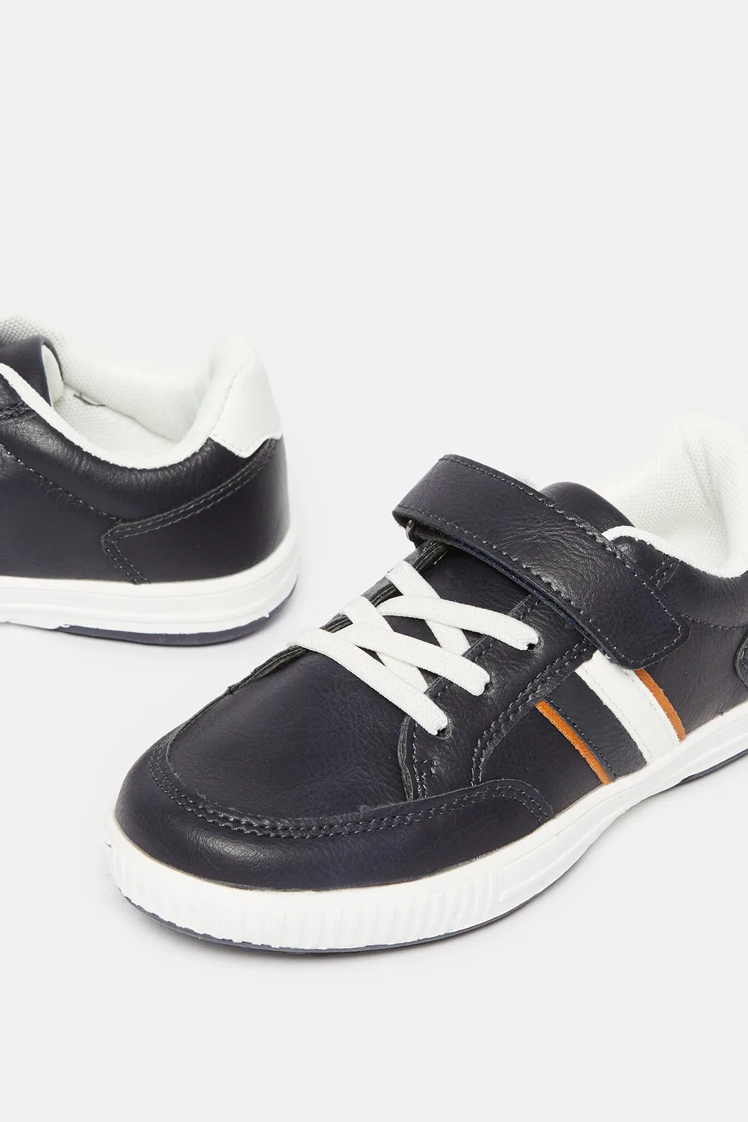 Boys Navy Striped Sneakers sold by Redtag product image thumbnail 3