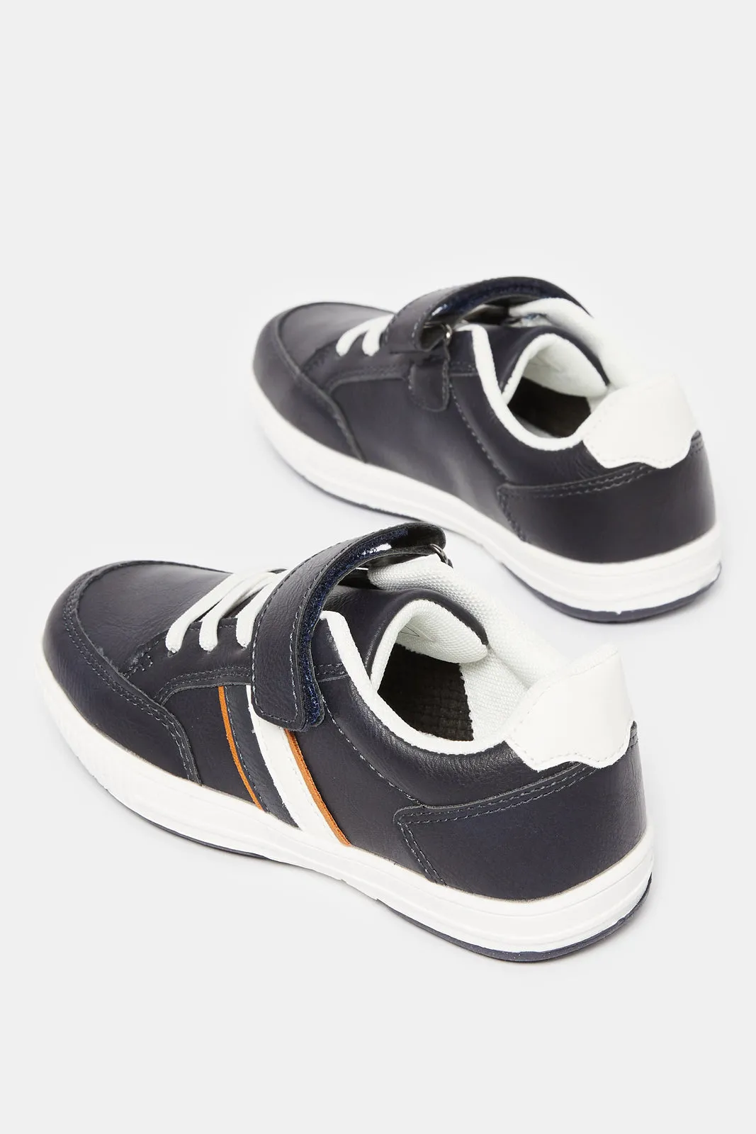 Boys Navy Striped Sneakers sold by Redtag product image thumbnail 4