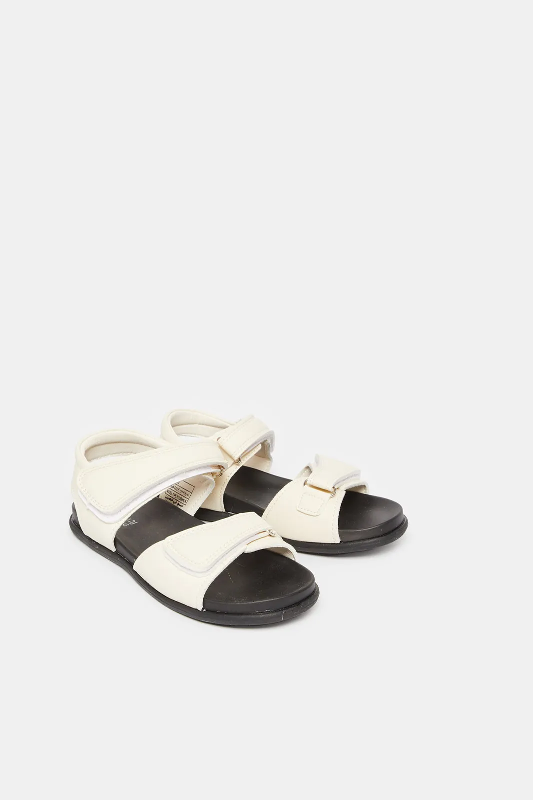 Boys White Velcro Comfort Sandals sold by Redtag product image thumbnail 2