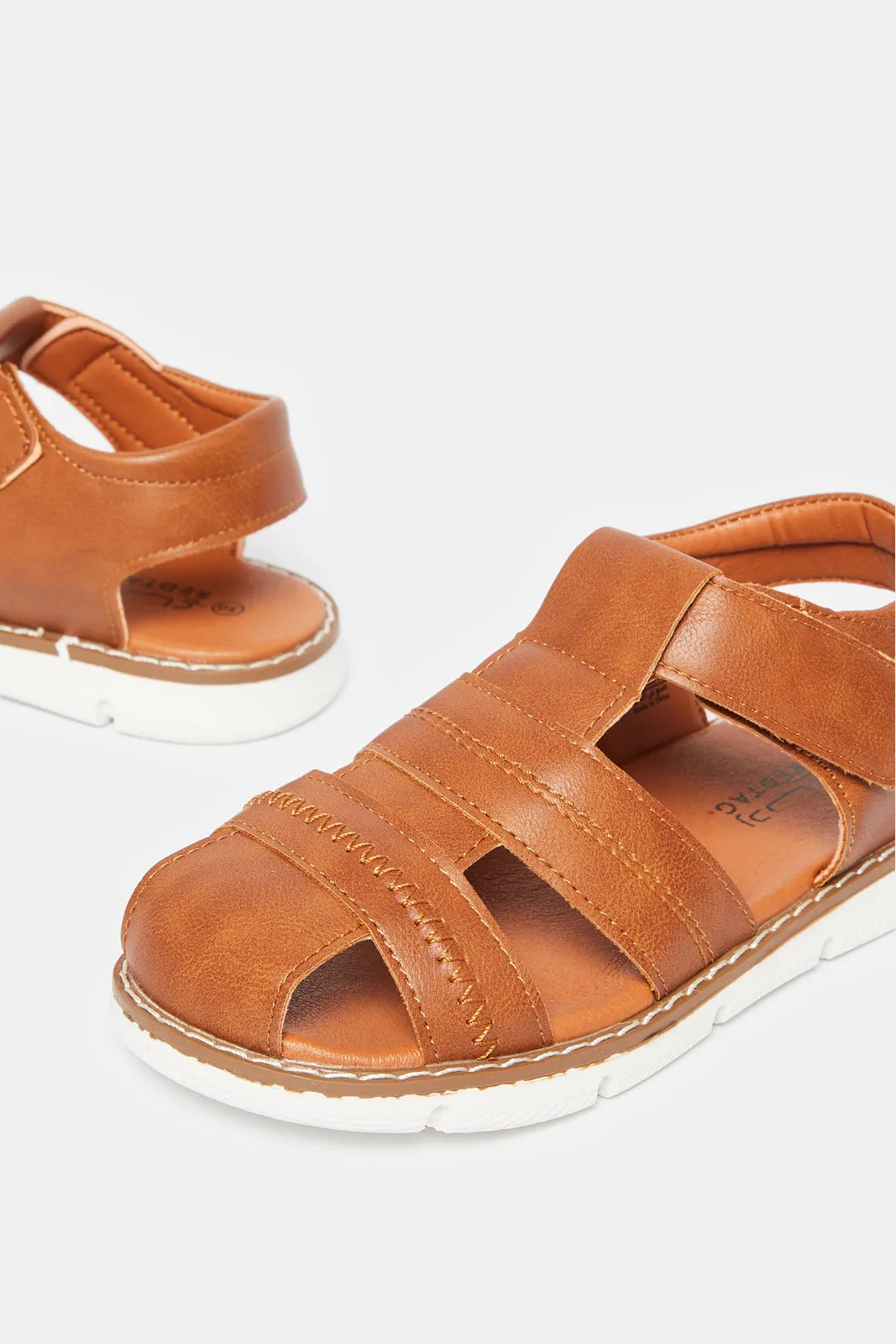 Boys Brown Fisherman Sandals sold by Redtag product image thumbnail 3