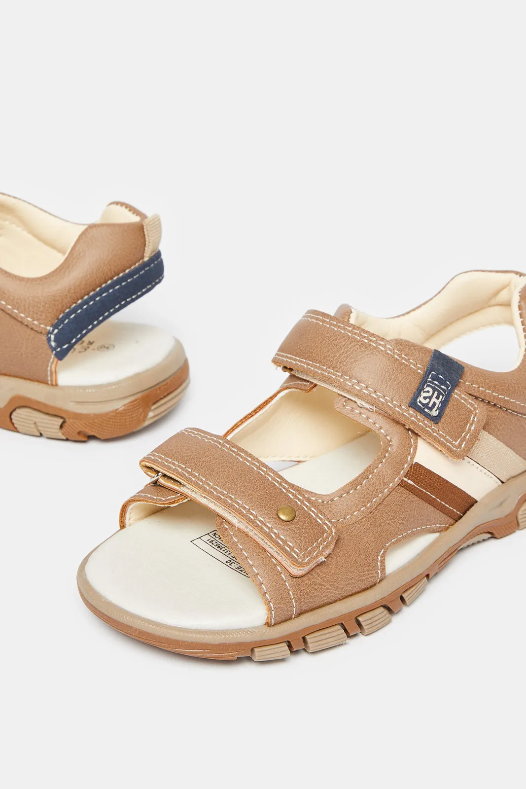 Boys Brown Comfort Sandals sold by Redtag product image thumbnail 3