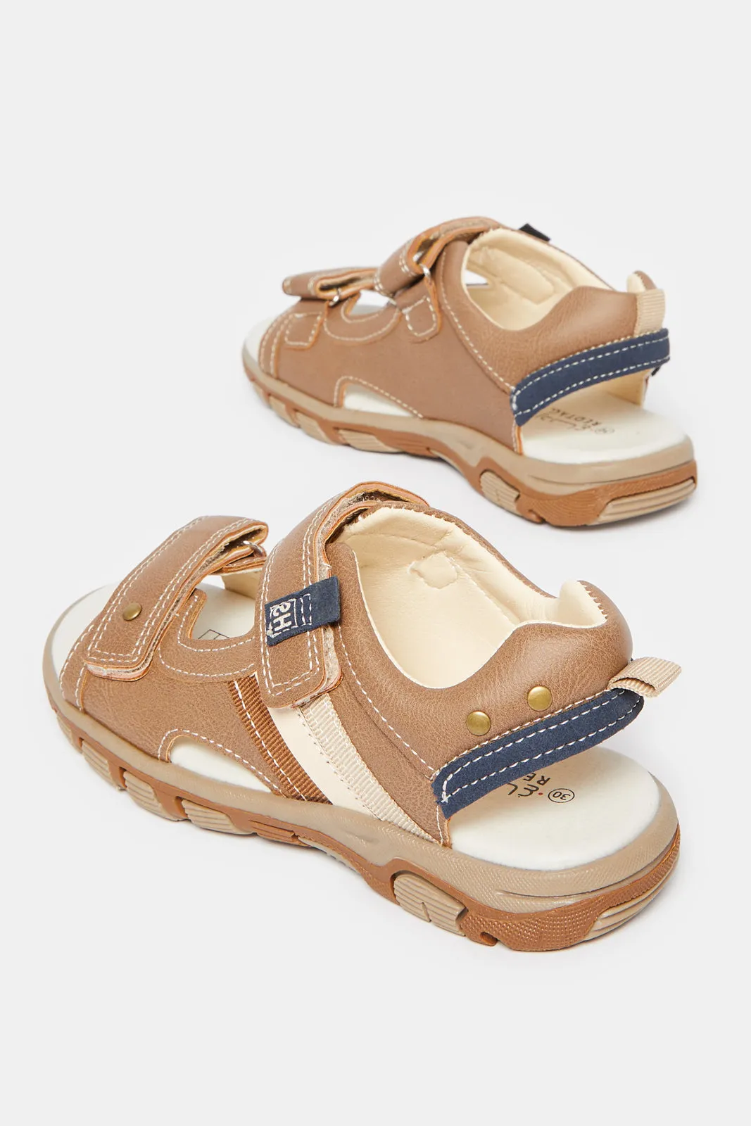 Boys Brown Comfort Sandals sold by Redtag product image thumbnail 4