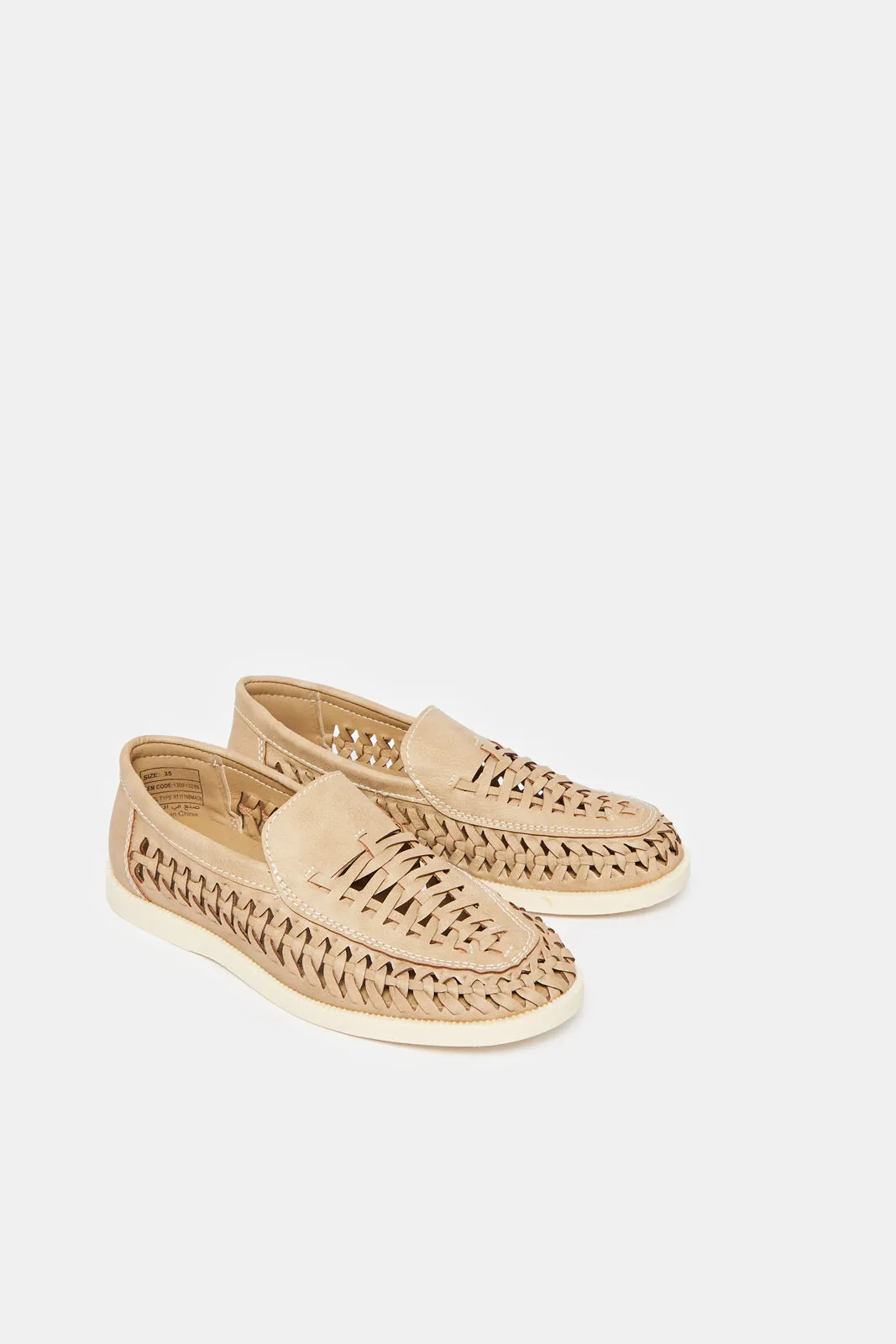 Senior Boys Beige Woven Loafer sold by Redtag product image thumbnail 2