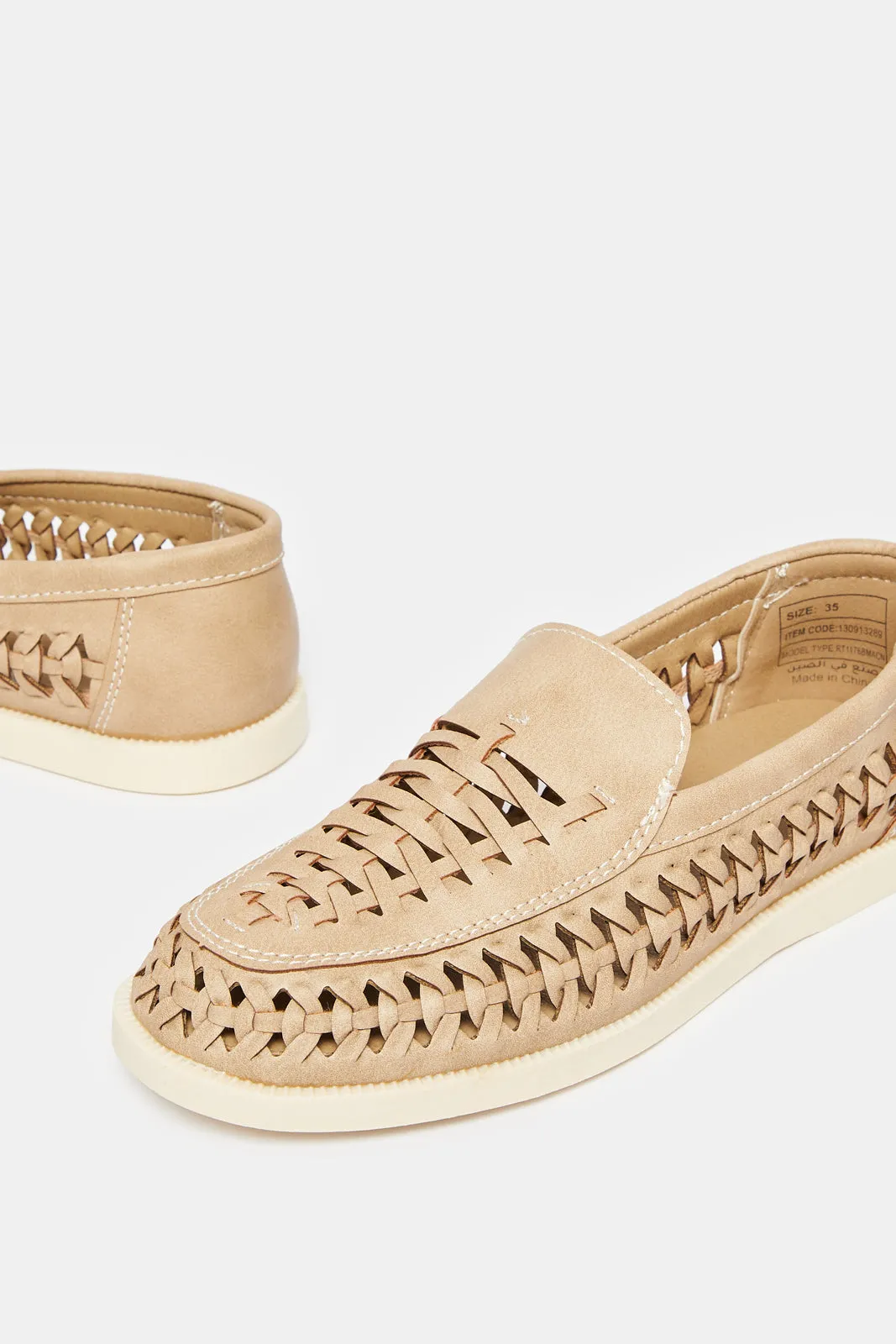 Senior Boys Beige Woven Loafer sold by Redtag product image thumbnail 3