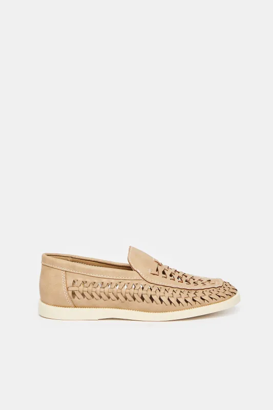 Senior Boys Beige Woven Loafer sold by Redtag