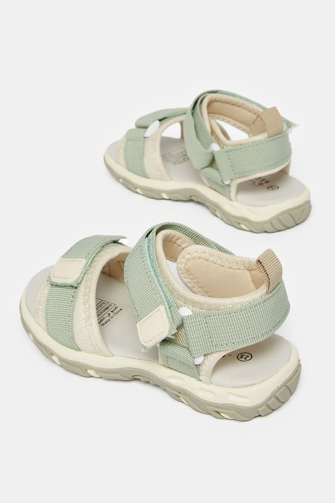 Infant Boys Green And Beige Textured Sandals sold by Redtag product image thumbnail 4