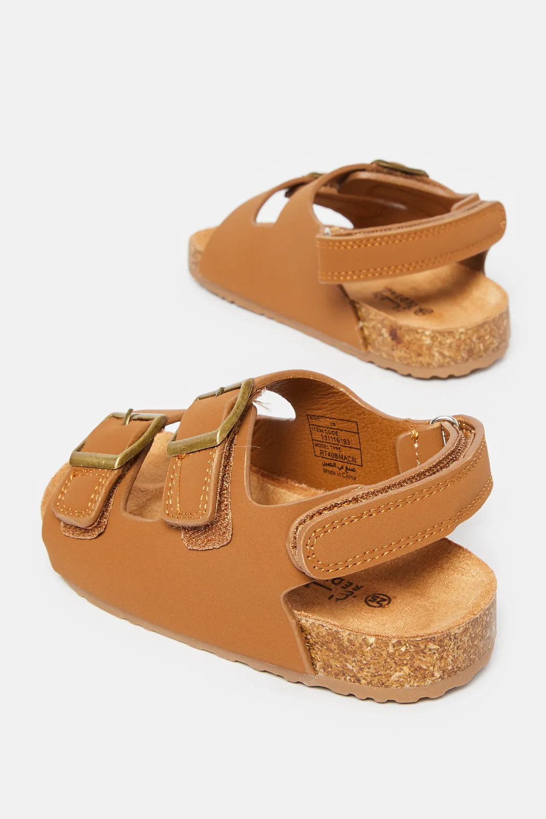 Infant Boys Brown Cork Sandals sold by Redtag product image thumbnail 4