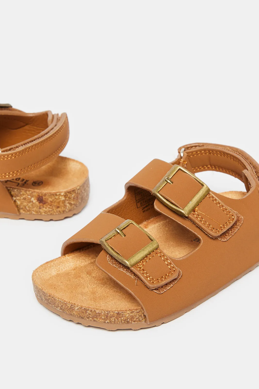 Infant Boys Brown Cork Sandals sold by Redtag product image thumbnail 3