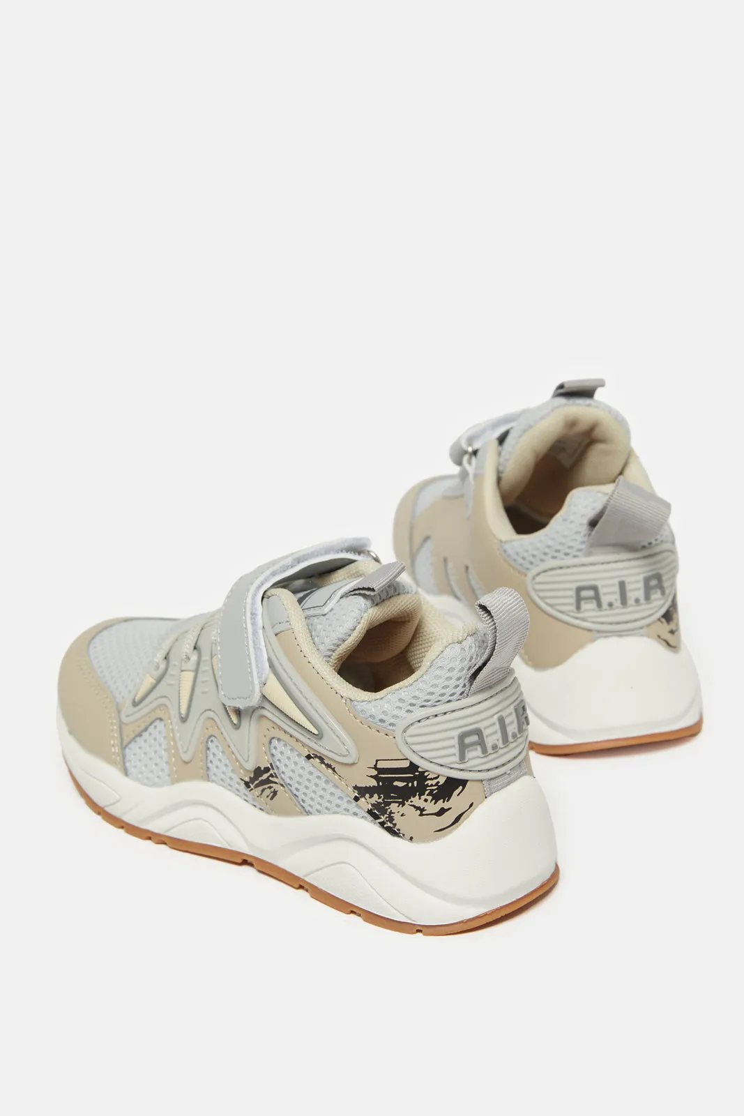 Boys Beige Material Block Chunky Sneakers sold by Redtag product image thumbnail 4