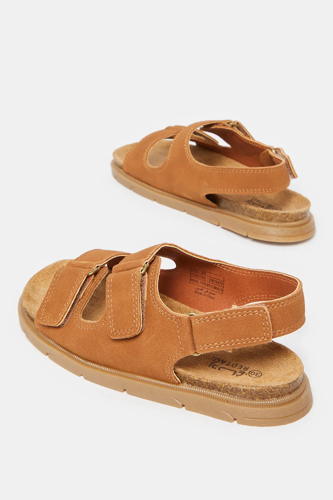 Boys Beige Comfort Sandals sold by Redtag product image thumbnail 4