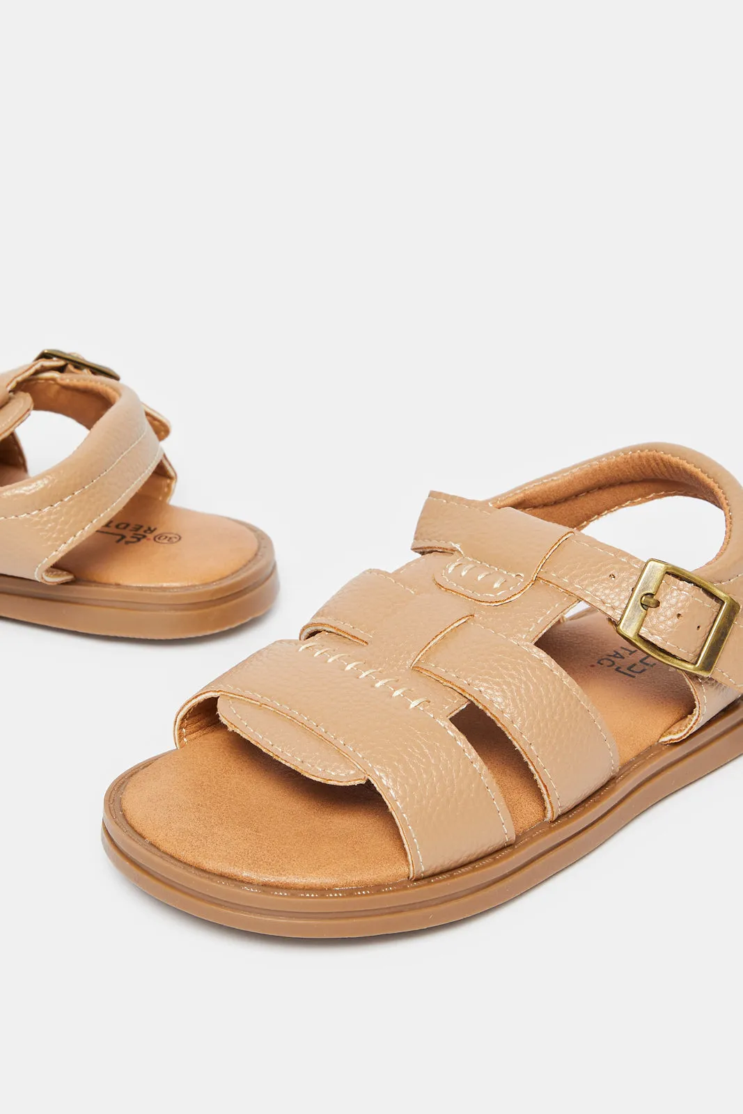 Boys Beige Comfort Sandals sold by Redtag product image thumbnail 3