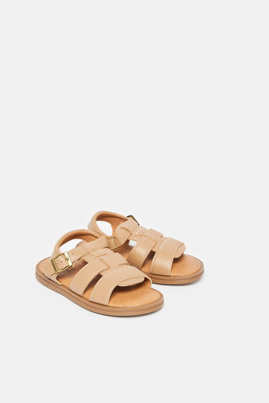 Boys Beige Comfort Sandals sold by Redtag product image thumbnail 2