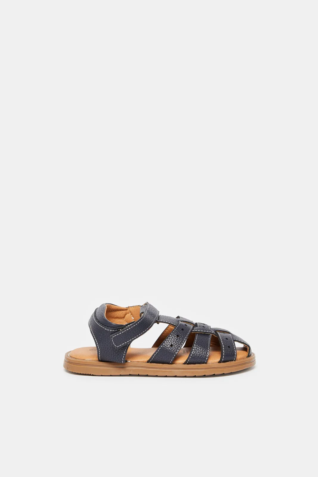 Boys Navy Fisherman Sandals sold by Redtag
