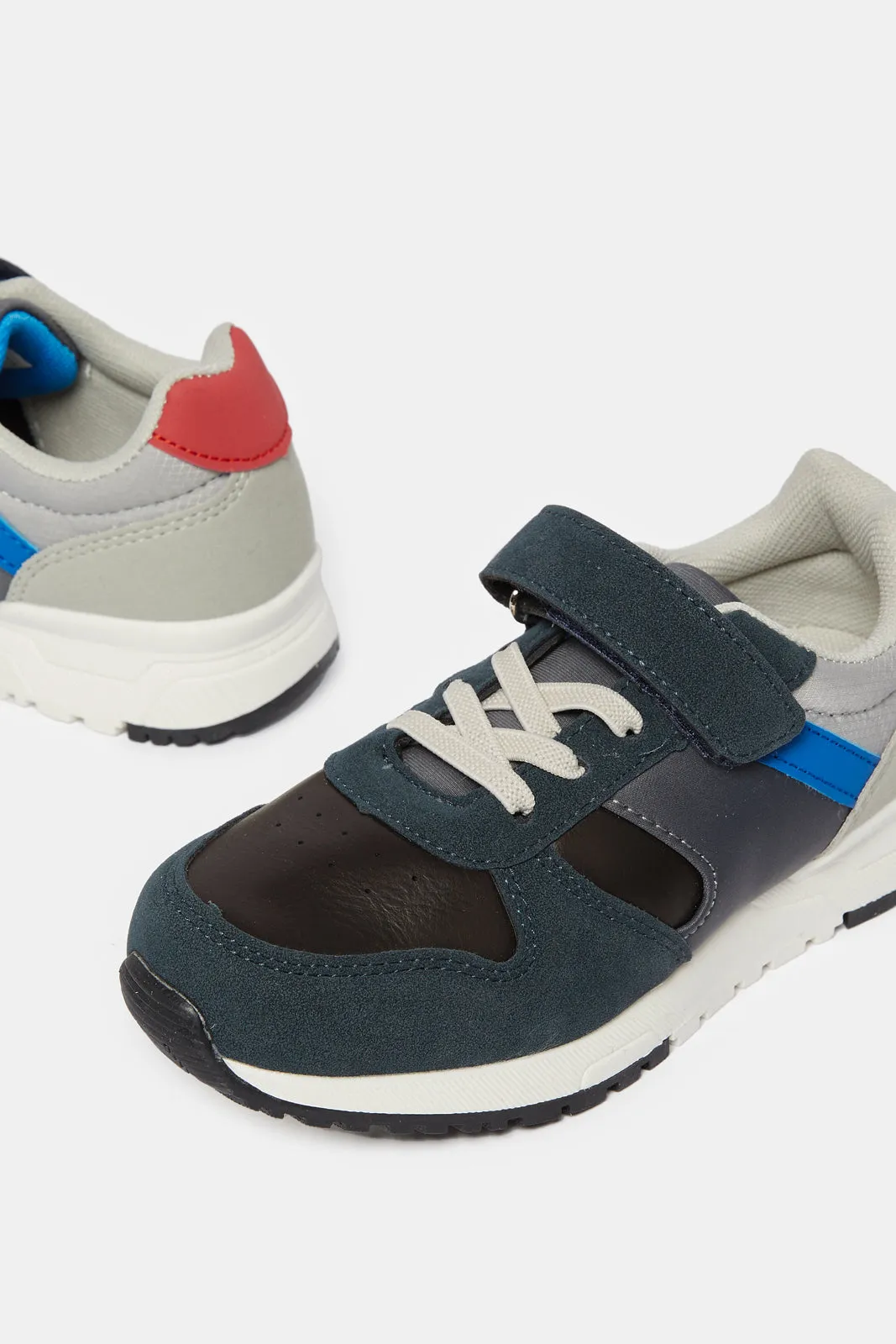 Boys Navy Material Block Sneakers sold by Redtag product image thumbnail 3