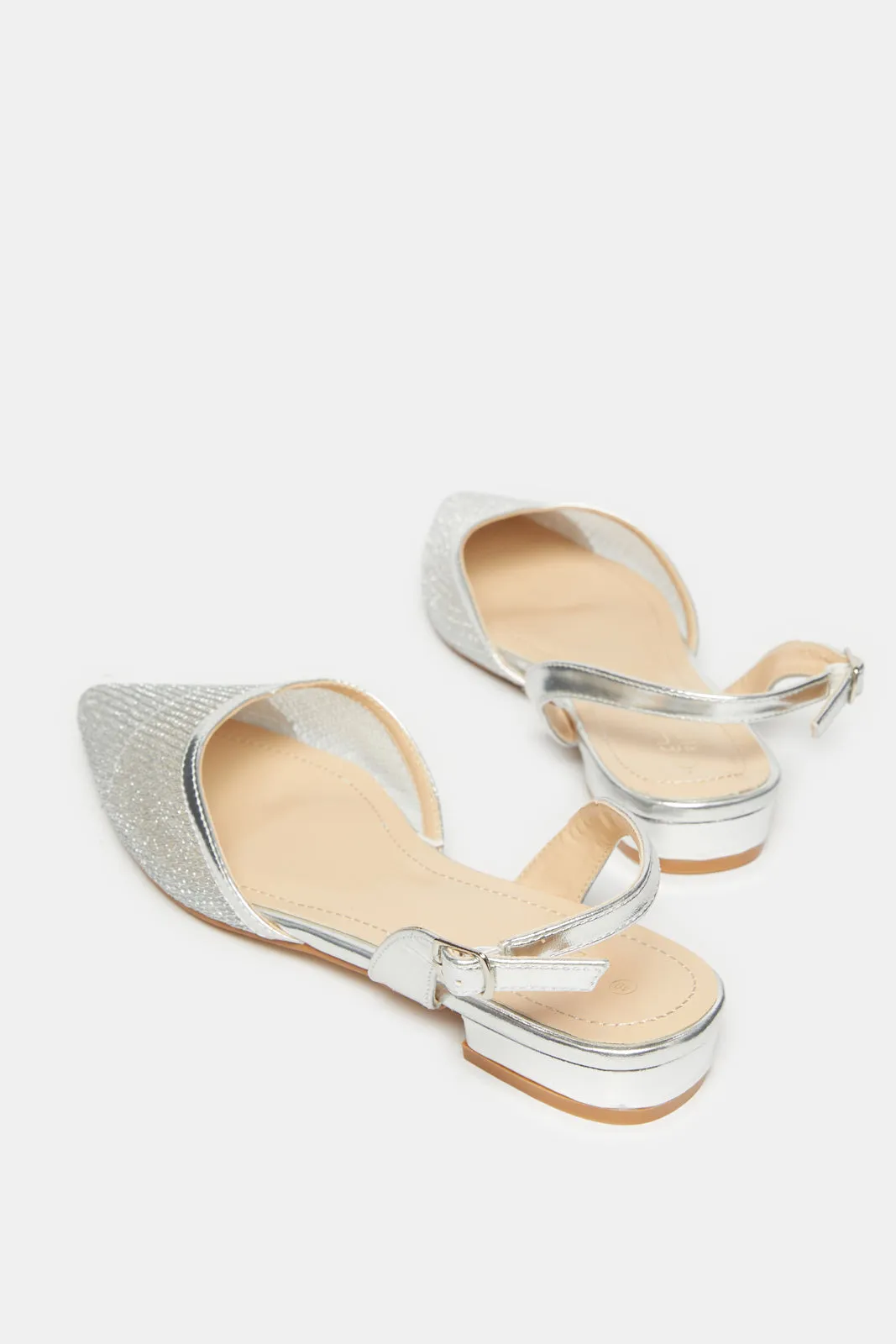 Women Silver Embellished Slingback Mule sold by Redtag product image thumbnail 4