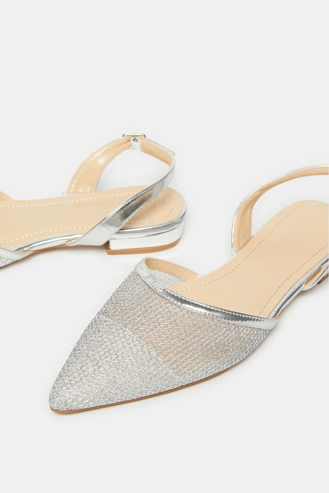 Women Silver Embellished Slingback Mule sold by Redtag product image thumbnail 3