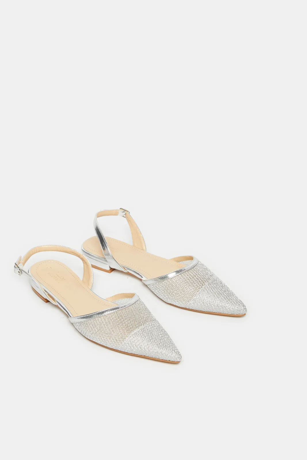 Women Silver Embellished Slingback Mule sold by Redtag product image thumbnail 2