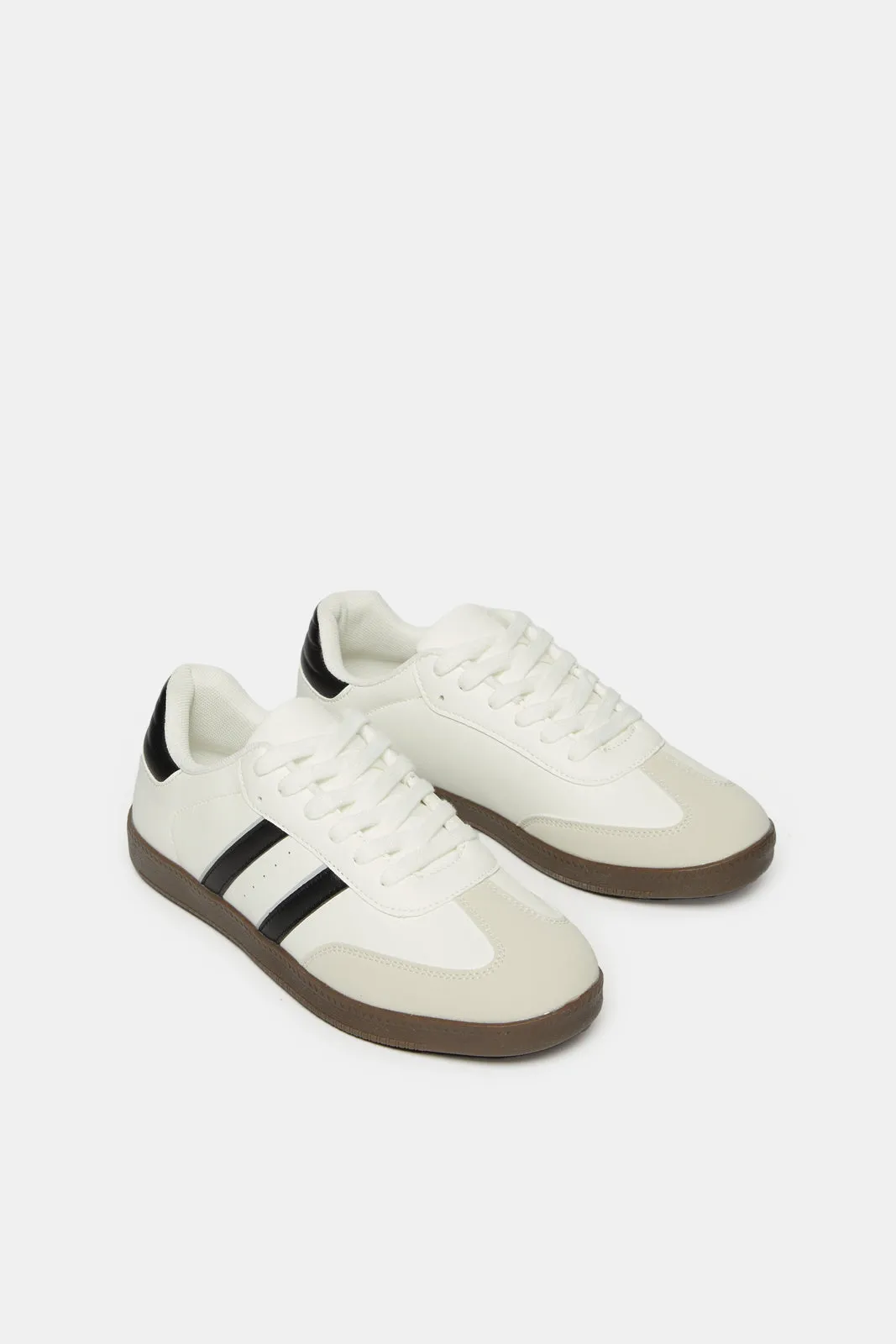 Senior Boys White Material Block Sneakers sold by Redtag product image thumbnail 2