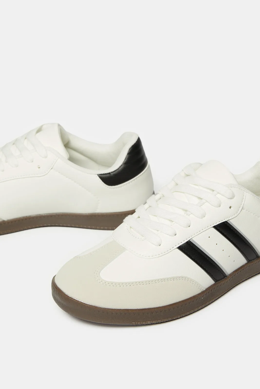 Senior Boys White Material Block Sneakers sold by Redtag product image thumbnail 3