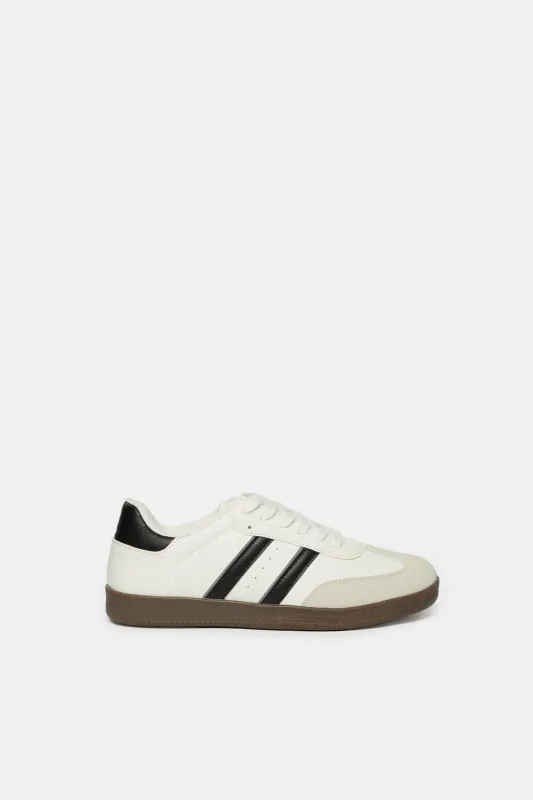 Senior Boys White Material Block Sneakers sold by Redtag