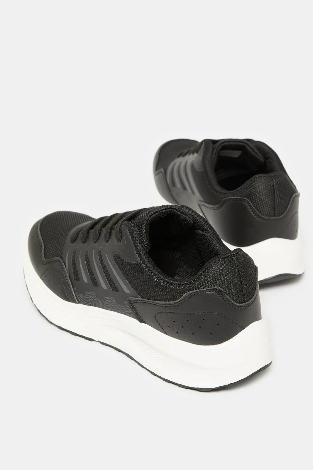 Senior Boys Black Material Block Sneakers sold by Redtag product image thumbnail 4