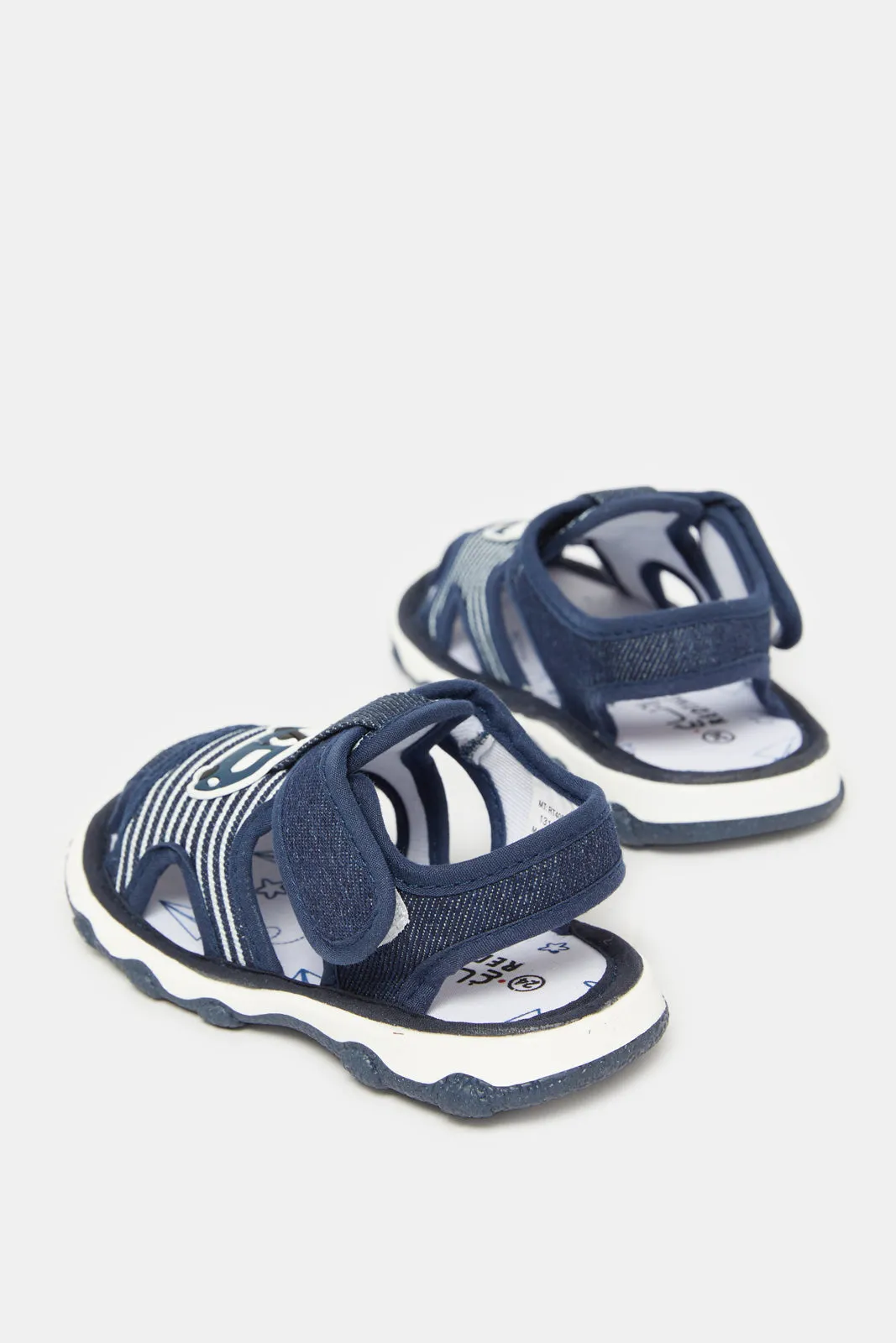 Infant Boys Navy Sounded Sole Sandals sold by Redtag product image thumbnail 4