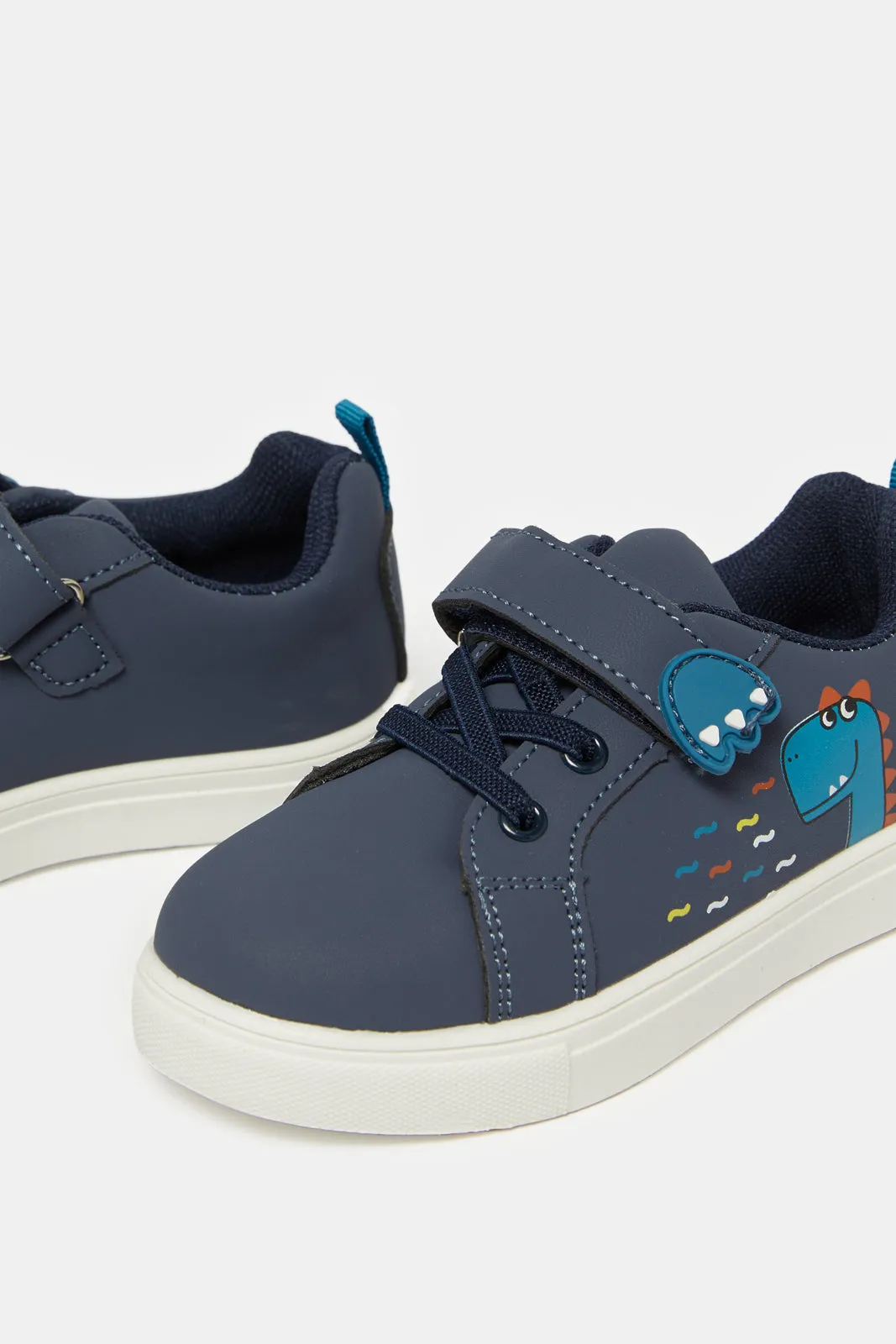 Infant Boys Navy Dinosaur Sneakers sold by Redtag product image thumbnail 3