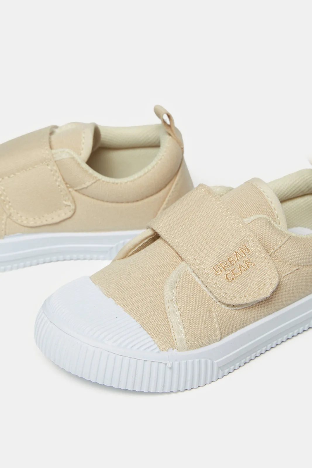 Infant Boys Cream Velcro Sneakers sold by Redtag product image thumbnail 3