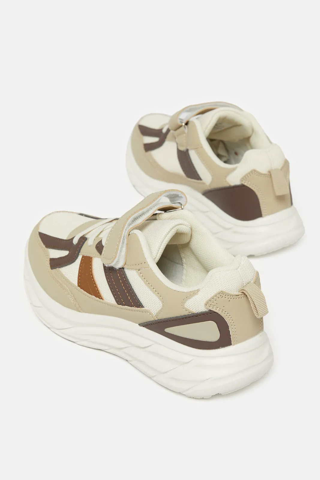 Senior Boys Beige Chunky Sneakers sold by Redtag product image thumbnail 4