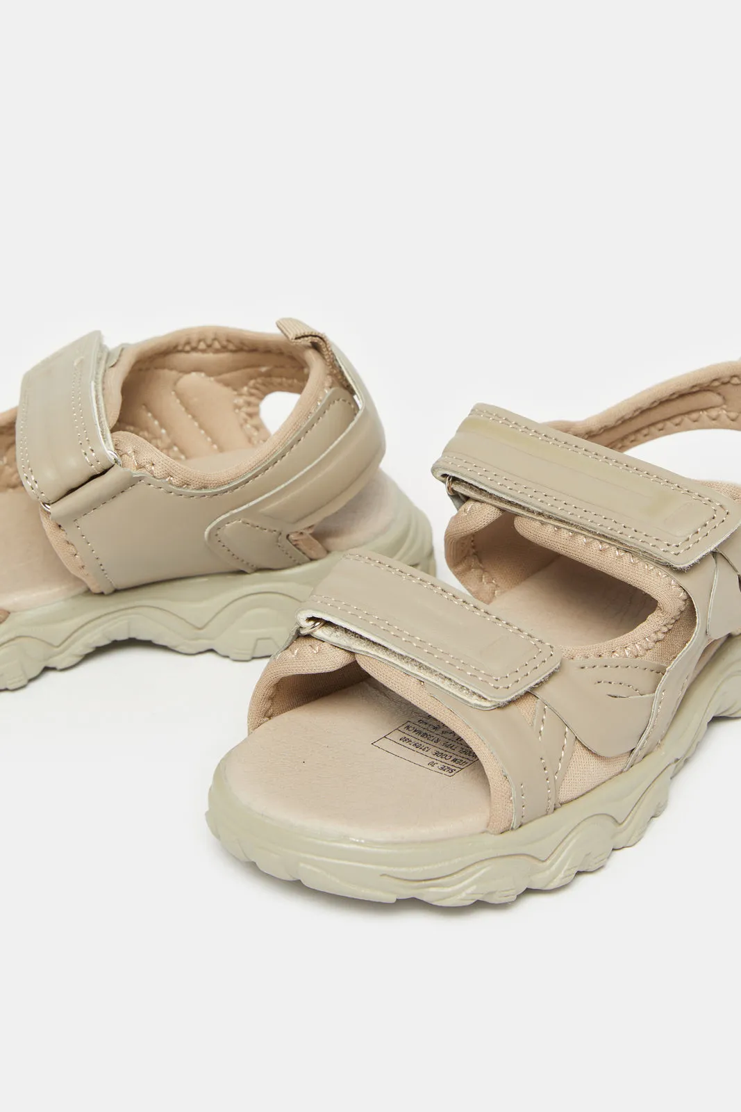 Boys Taupe Trekker Sandals sold by Redtag product image thumbnail 3