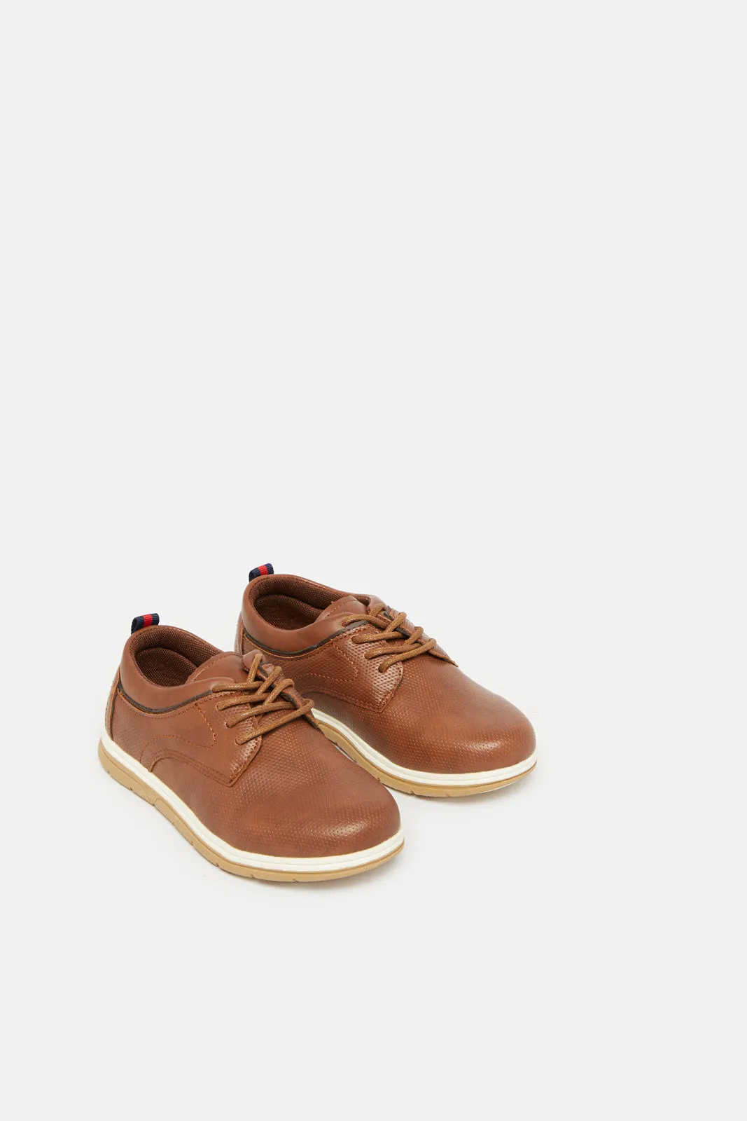 Boys Brown Lace Up Derby Shoes sold by Redtag product image thumbnail 2
