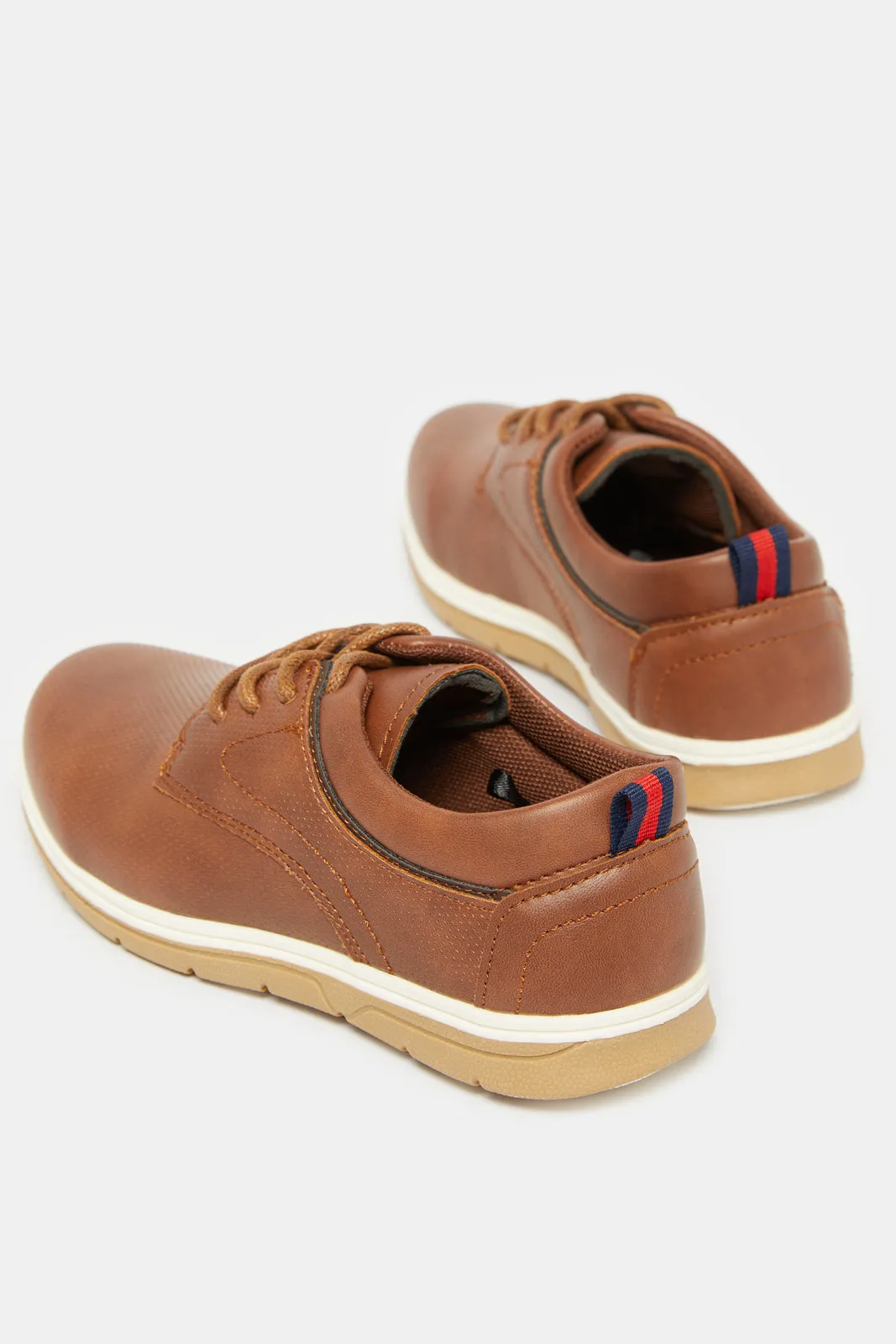 Boys Brown Lace Up Derby Shoes sold by Redtag product image thumbnail 4