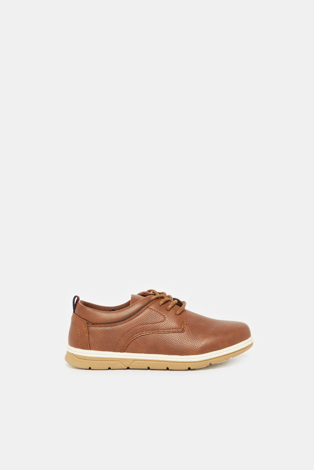 Boys Brown Lace Up Derby Shoes sold by Redtag